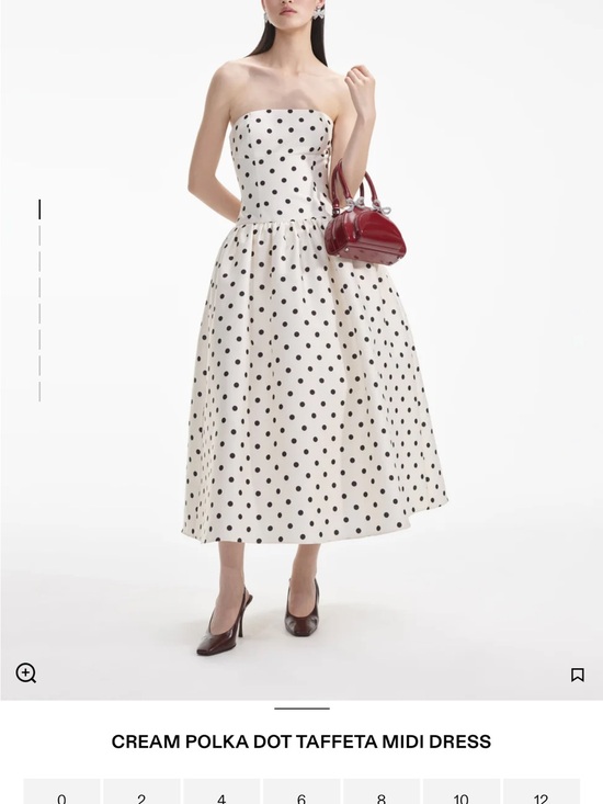 Self-Portrait Dresses & Skirts - Self Portrait Strapless Midi Polka Dot Gown